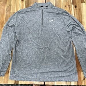 Nike Pro Long sleeve Quarter zip XL Tall Heather Gray